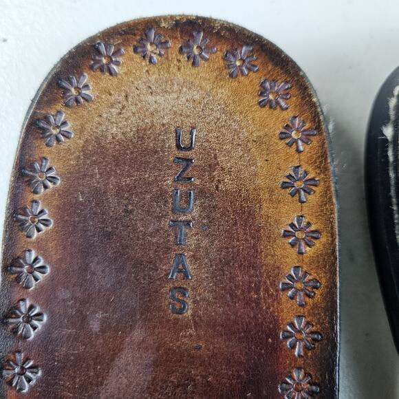 Peruvian Uzutas Leather Sandals Handmade Women 9.5 Boho Flats Woven Thong Loop - Picture 6 of 13